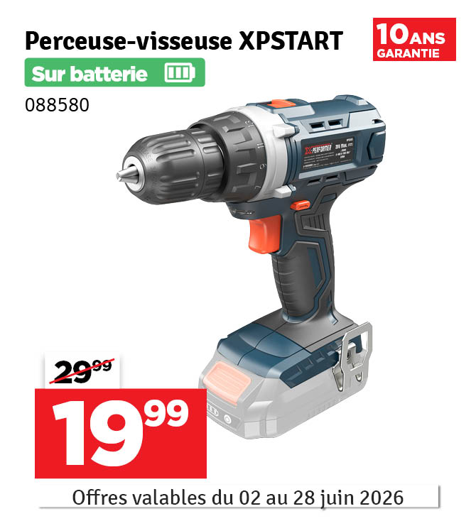 Perceuse visseuse XPCD35 20 V X-PERFORMER